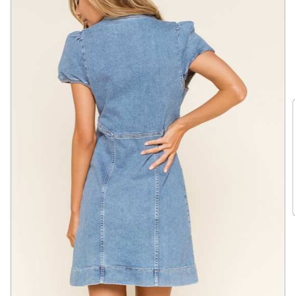 Free People Something Sweet Mini black denim dress - Picture 12 of 13